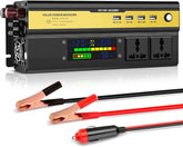 Seamuing 2200W Power Inverter DC 12V to AC 240V Vehicle Inverters 2 AC Plug Sockets & 4 USB Ports 5V/2.4A Car Converter