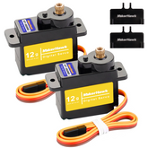 Makerhawk 12g 4.8V~6.0V RC Servo Steering Servo Waterproof Metal Gear Servo(Pack of 2)