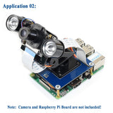 MakerFocus Raspberry Pi 2-DOF Pan-Tilt HAT for RPi Light Intensity Sensing Control Camera Movement