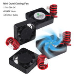MakerFocus 4Pcs 3D Printer Cooling Fan 12V 0.08A DC 40X40X10mm with 28cm Cable