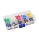 Tactile Switch 25pcs Tactile Push Button Switch 4 Pins SMD PCB Micro and Box for Arduino