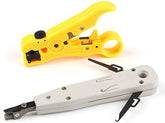 Punch Down Tool, Wire Stripping Tool Cable Stripper Cutter Wire Stripping Tool for Flat or Round UTP