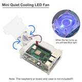 4pcs Raspberry Pi 4   LED Cooling Fan for Raspberry Pi 4 Model B  Raspberry Pi 3B+ 3B 2B+