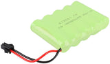 NI-MH Battery 6v 700mAh High Capacity Spare Battery Pack with SM 2P Plug Connector USB Charging