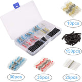 250pcs Solder Seal Wire Connector Waterproof, Heat Shrink Butt Connectors Terminals Electrical
