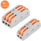 20 Pack Lever Nut Assortment Conductor Connector One-to-one Quick Terminal Block