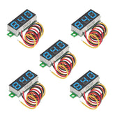 MakerFocus 5pcs Mini Digital Voltmeter DC 0-100V 0.36 Inch Three-Line Voltage Tester