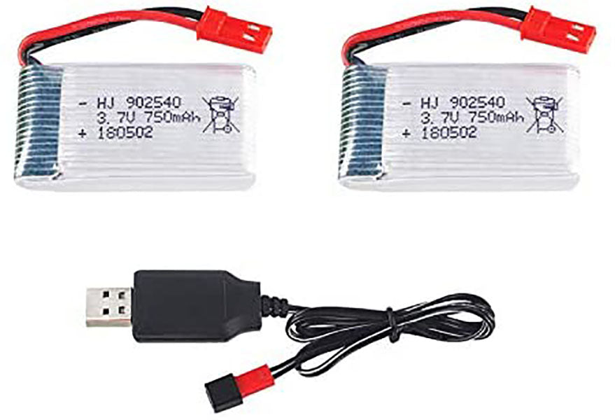 Lipo Battery JST Connector with USB Charger FPVERA FPVERA 2PCS 3.7v 75