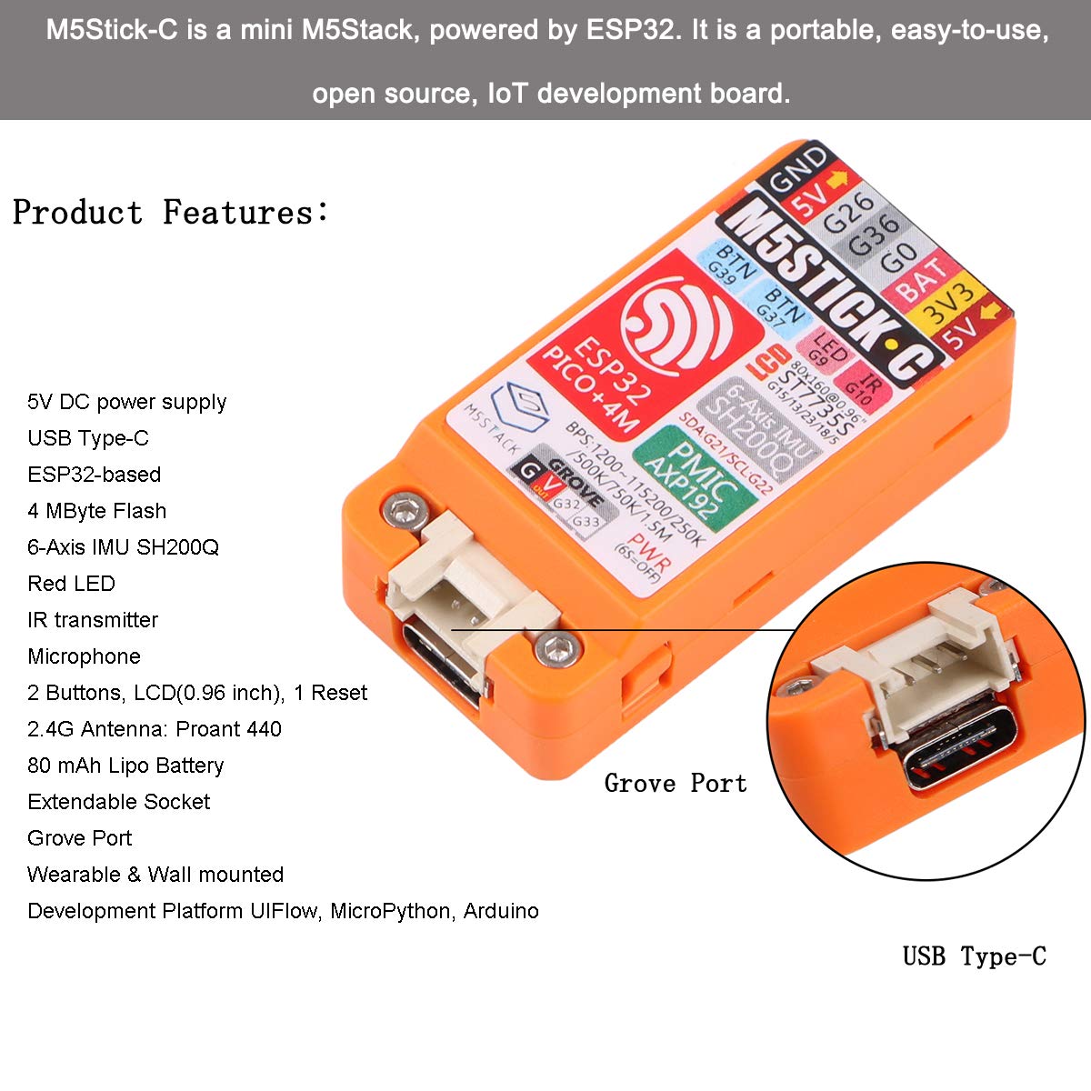 M5StickC PLUS ESP32-PICO Mini IoT Development Kit – MakerFocus