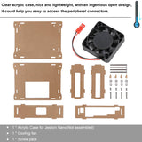 MakerFocus Acrylic Case for NVIDIA Jetson Nano Developer Kit with Cooling Fan(3.0-5.8V)