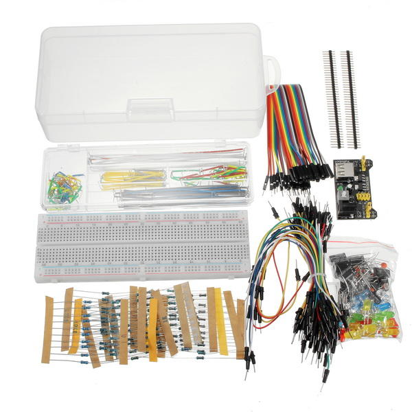 Power Supply Module 830 Hole Breadboard Resistor Capacitor LED Kit For