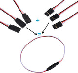 10pcs Cable Lead Wire 320mm 12.59inch 3 Pin Cord JR Male to Futaba Female for RC Plane