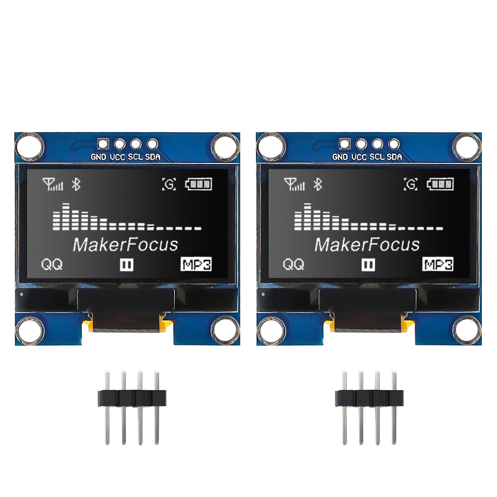 Module Unit Display MakerFocus 2pcs OLED Display Module I2C 128X64 1.3 Inch Display Module