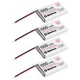 MakerFocus 4pcs 952540 3.7V 1000mAh Battery with JST1.25 Connector Lithium Rechargeable Battery