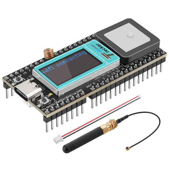 MakerFocus Wireless Tracker Integrate UC6580 SX1262 863 923MHz LoRa WiFi Bluetooth ESP32 Development Board with Display for Arduino Intelligent Scene
