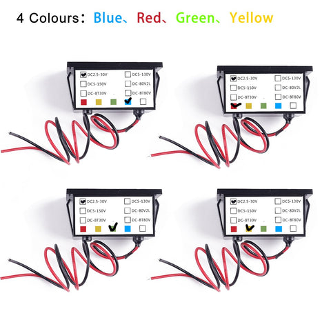 MakerFocus 4pcs 0.56 Inch Waterproof Two-Wires DC 2.5-30V Digital Display Voltmeter