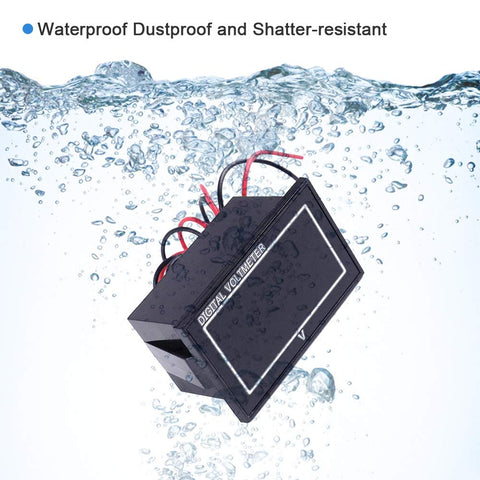 MakerFocus 4pcs 0.56 Inch Waterproof Two-Wires DC 2.5-30V Digital Display Voltmeter