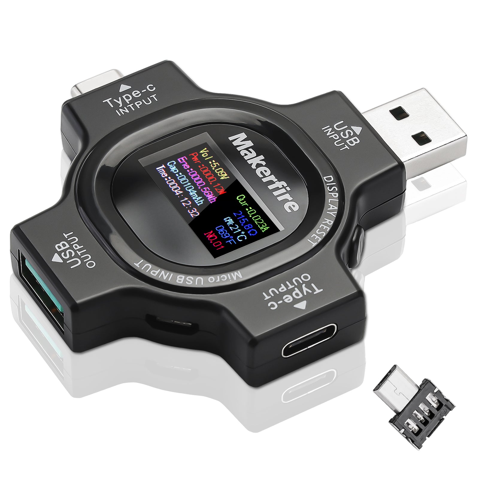 Bløde Unødvendig voldtage Makerfire USB Tester Type C Meter Detector Checker DC 0-30V/0-6.5A –  MakerFocus