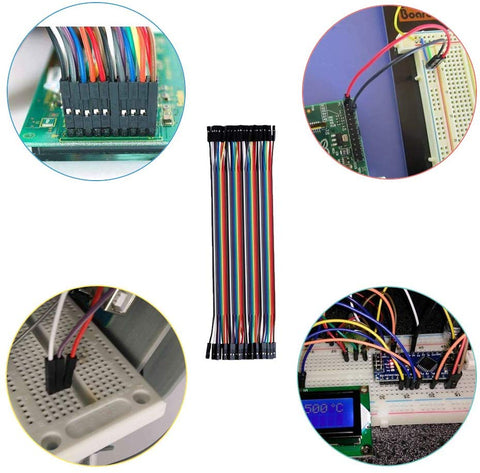 MakerFocus 150Pcs 10CM Multicolored Dupont Wire Male to Female+Male to Male+Female to Female