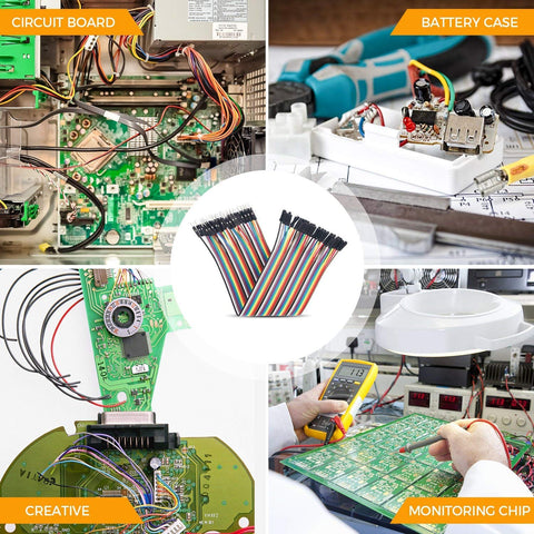MakerFocus 150Pcs 10CM Multicolored Dupont Wire Male to Female+Male to Male+Female to Female