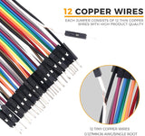 MakerFocus 150Pcs 10CM Multicolored Dupont Wire Male to Female+Male to Male+Female to Female