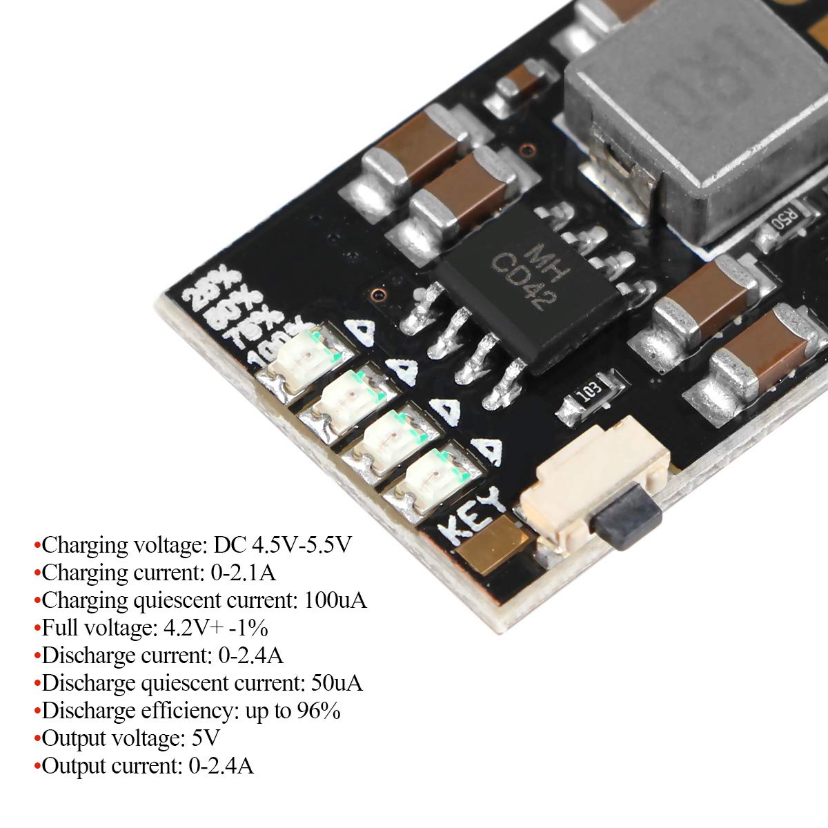 Discharge Module MakerFocus 6pcs 2A 5V Charging Protection Module for 18650 Lithium Bat