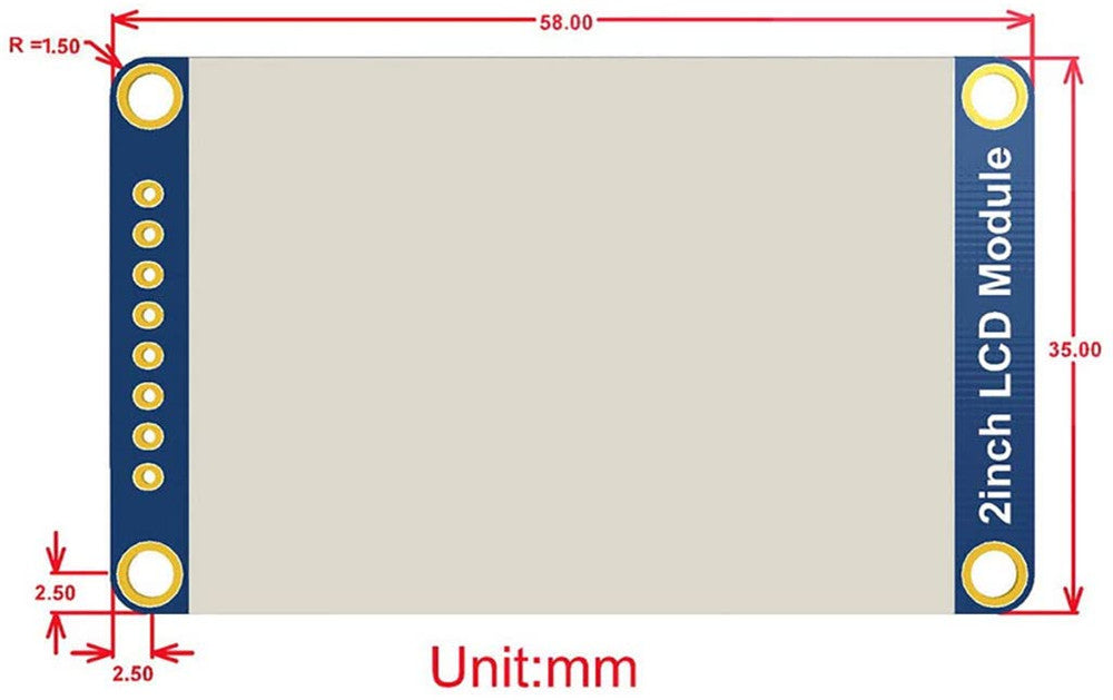 2 Inch Programmable Screen 2inch LCD Module IPS Screen 240×320 for Raspberry Pi/Arduino/STM32 ...