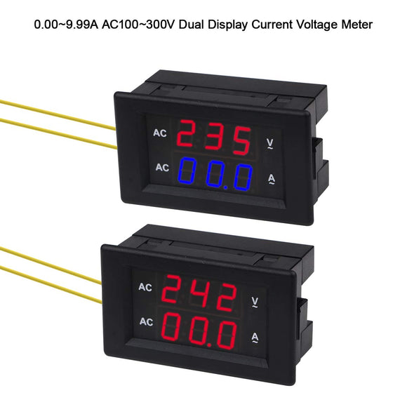 0.00~50A AC100~300V Dual Display Current Voltage Meter