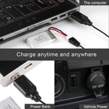 3.7V Lipo Battery USB Charger and 2pcs 650mAh  for RC UAV Drone  8520 Motors Battery