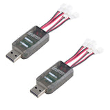 2 piece set cx405 1S lithium polymer battery USB charger 4.2 V 4.35 V Lipo lihv jst-ph 2.0 mcpx