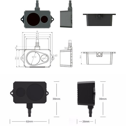 Distance Sensor Lidar Laser Range Finder Module Single-Point Micro Distance Sensor Module