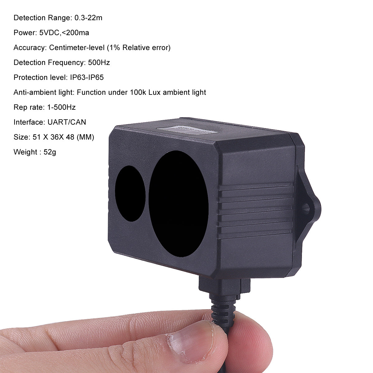 Distance Sensor Lidar Laser Range Finder Module Single-Point Micro Dis ...