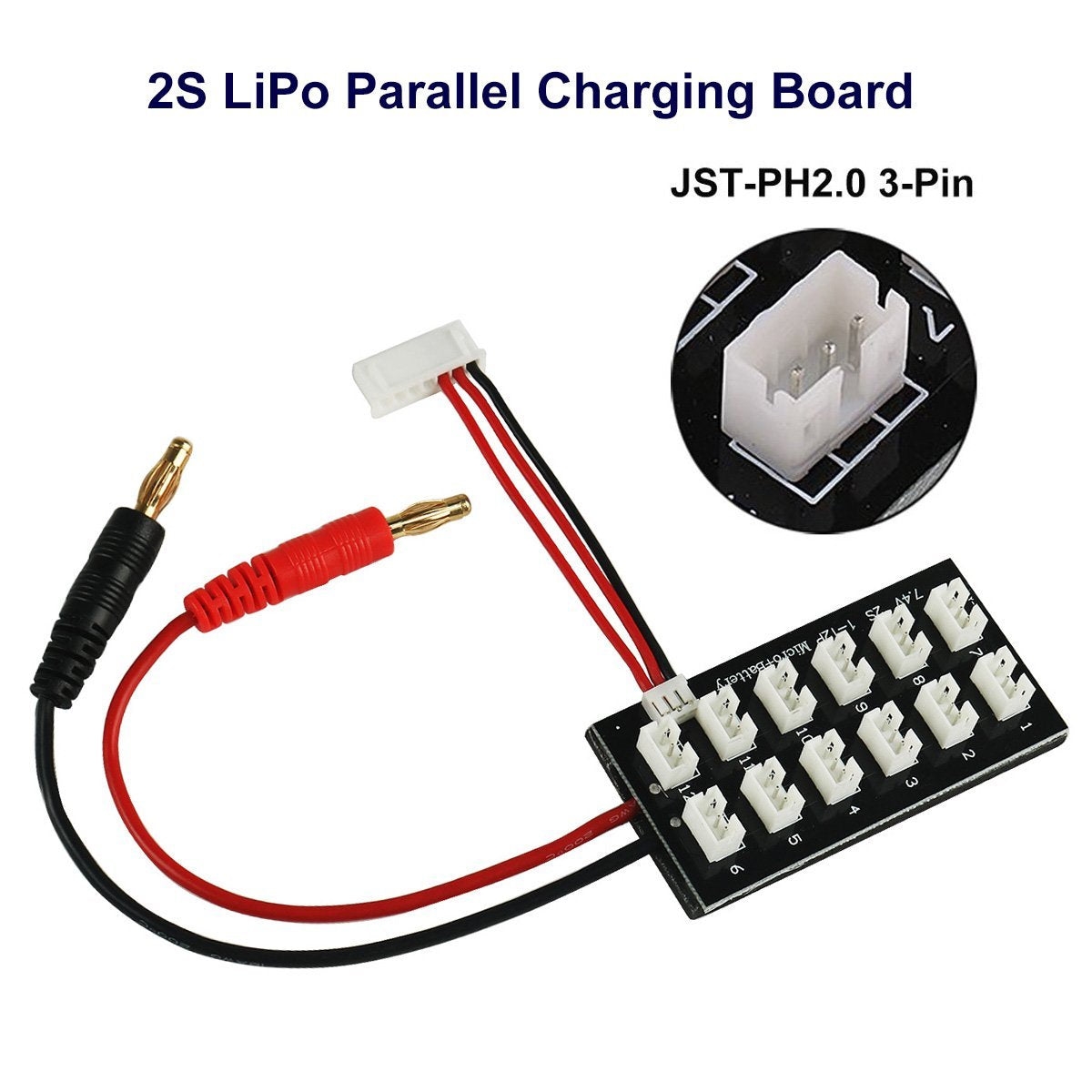 JST-EH Balance Board Adaptador 2S 3S 4S 5S 6S Cargador de Batería Jst Eh GB - eB JST-EH Balance Board Adaptador 2S 3S 4S 5S 6S Cargador de Batería Jst Eh GB - eB