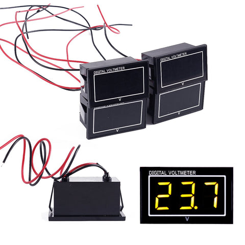 MakerFocus 4pcs 0.56 Inch Waterproof Two-Wires DC 2.5-30V Digital Display Voltmeter