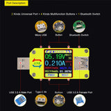 UM34C USB Meter Tester Voltage Current Bluetooth Battery Power Charger Voltmeter Ammeter Multimeter