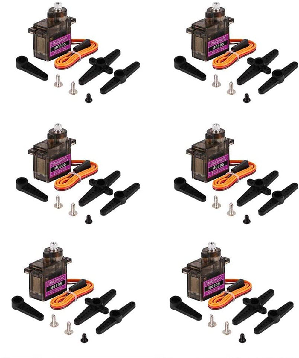 Servo Motor 10-Pack MG90S Metal Gear Micro Servos - 9g Mini S For RC ...