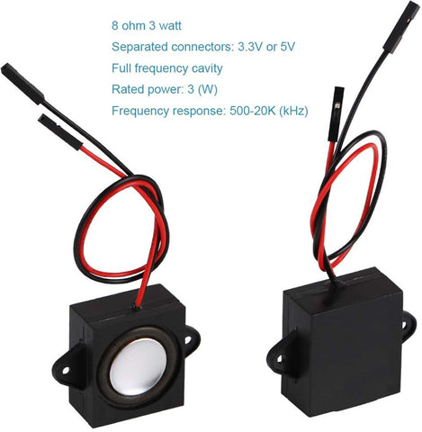 2pcs Arduino Speaker 3 Watt 8 Ohm Single Cavity Mini Speaker Full-range Cavity Mobile Portable