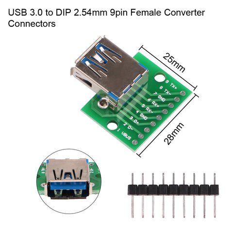 USB Type B Adapter Square Interface Female to DIP PCB Power Breakout Board Module