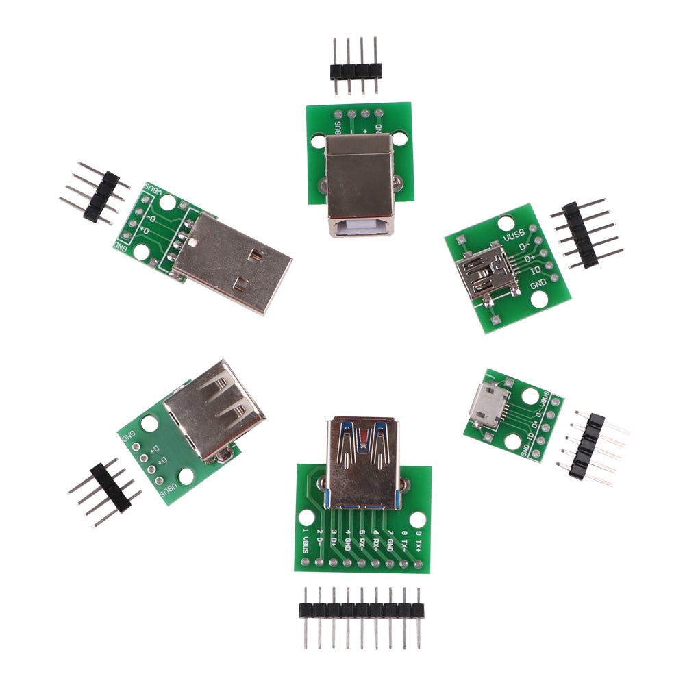Usb Pcb Adapter USB Type B Adapter Square Interface Female to DIP PCB Power Breakout B ...
