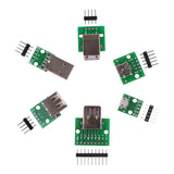 USB Type B Adapter Square Interface Female to DIP PCB Power Breakout Board Module