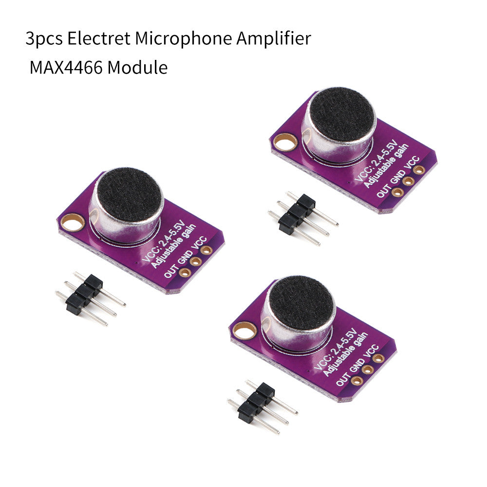 Module Micro Max4466 Microphone Amplifier Module GY-MAX4466 Breakout Sensor with Adjustable ...