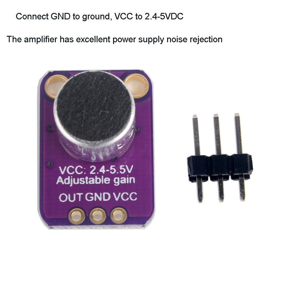 Microphone Amplifier Module GY-MAX4466 Breakout Sensor with Adjustable ...