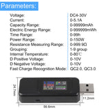 USB Tester Voltage and Current Tester 5.1A 30V Voltmeter Meter Current Meter