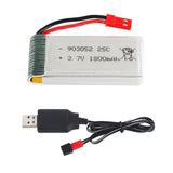 FancyWhoop 3.7V 1800mah Lipo Battery 25C JST Plug with USB Charger for RC Quadcopter Drone