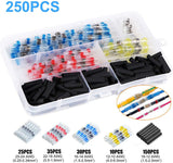250pcs Solder Seal Wire Connector Waterproof, Heat Shrink Butt Connectors Terminals Electrical