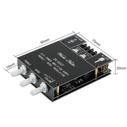 Zk-mt21 Channel Bluetooth 5.0 TPA3116 Amplifier 2.1 Channel 2x50W+100W Zk-mt21 Channel Bluetooth 5.0 TPA3116 Amplifier 2.1 Channel 2x50W+100W