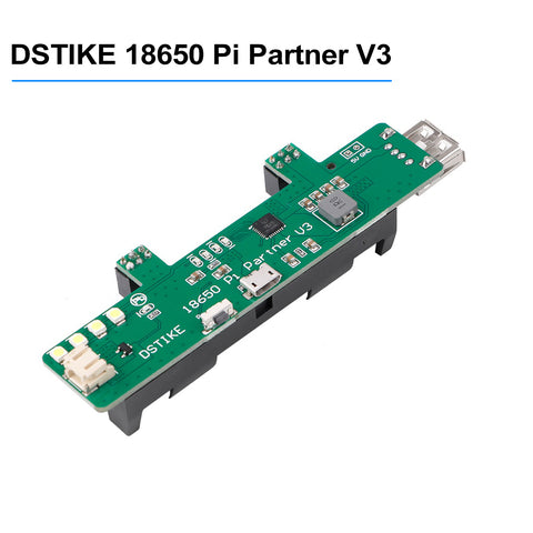 Raspberry Pi 4B UPS 18650 Power Supply Board DSTIKE 18650 Pi Partner V3 with 5V Input Micro USB