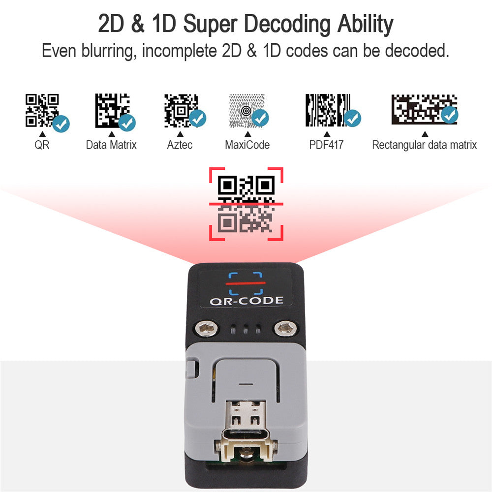 Kit Qr Code Scanner Barcode Scanner Kit Bluetooth QR Code USB 2D 1D Scanner Module Support ...