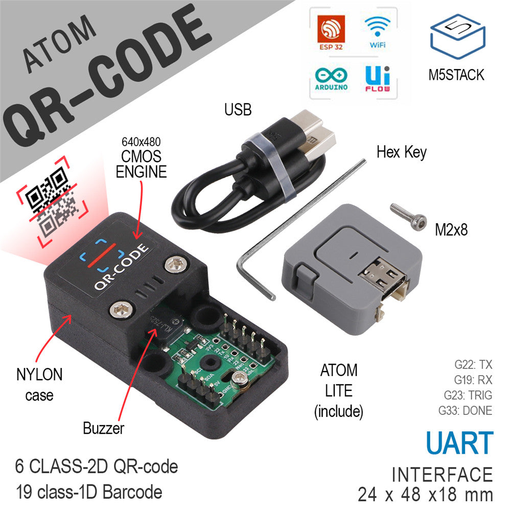 Barcode Scanner Kit Bluetooth QR Code USB 2D 1D Scanner Module Support ...