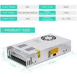 Universal Regulated Switching Power Supply AC DC 60V 6.6A 450W for CCTV  Computer Project